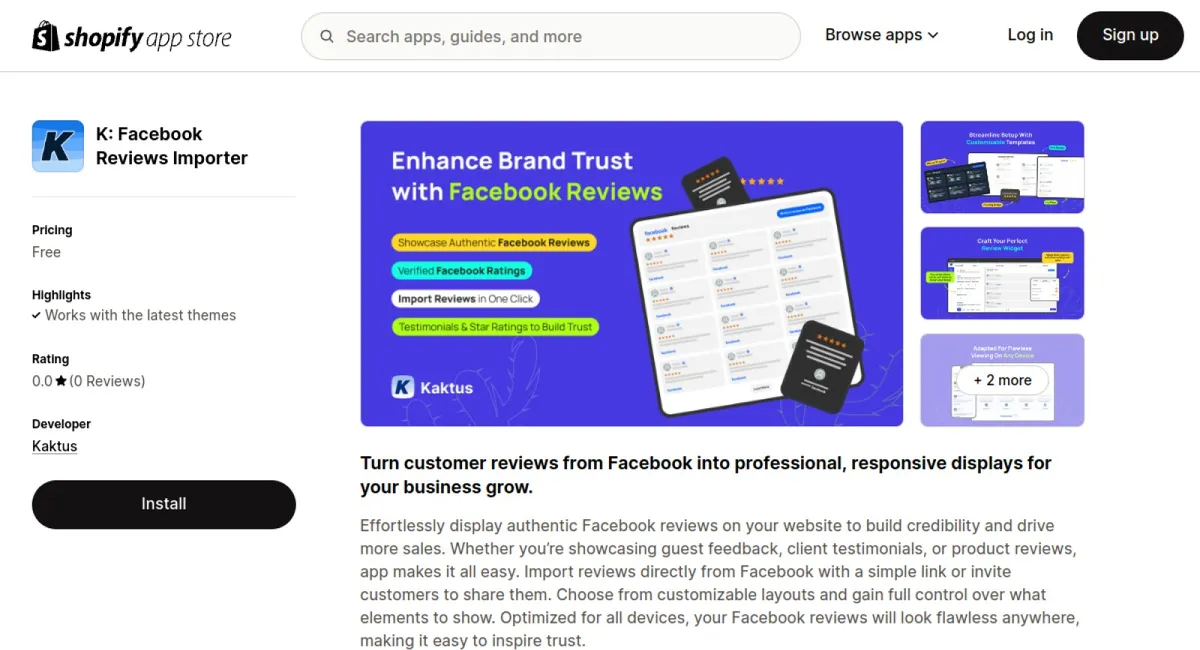 K:Facebook Reviews Importer+AI cover
