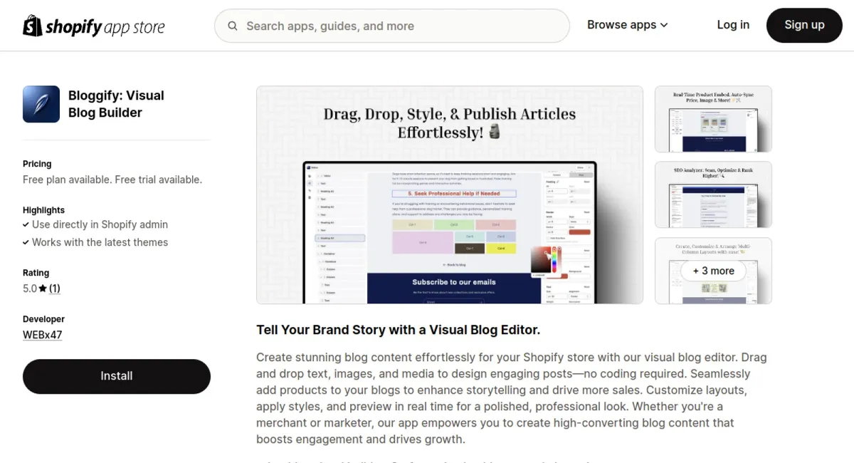 Bloggify: Blog Article Editor cover