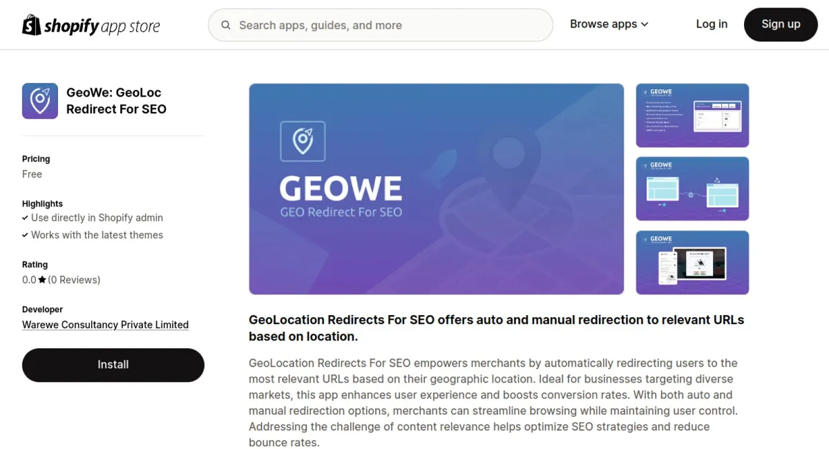 GeoWe: GeoLoc Redirect For SEO cover