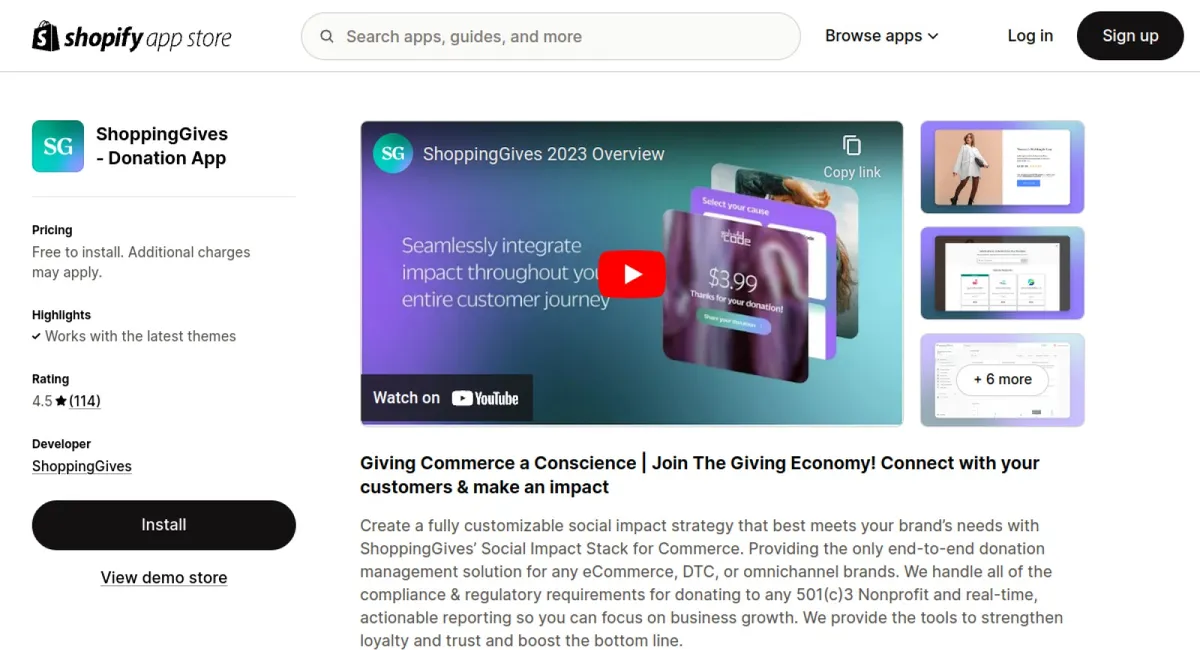 ShoppingGives ‑ Donation App cover