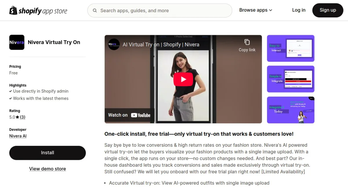 Nivera Virtual Try On cover