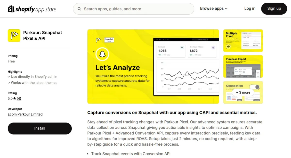 Parkour: Snapchat Pixel &amp; API cover