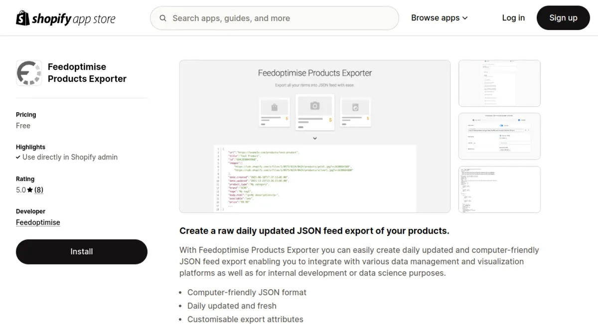 Feedoptimise Products Exporter cover