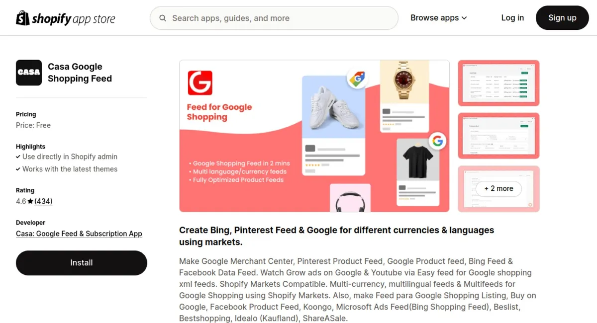 Casa Google Shopping Feed cover