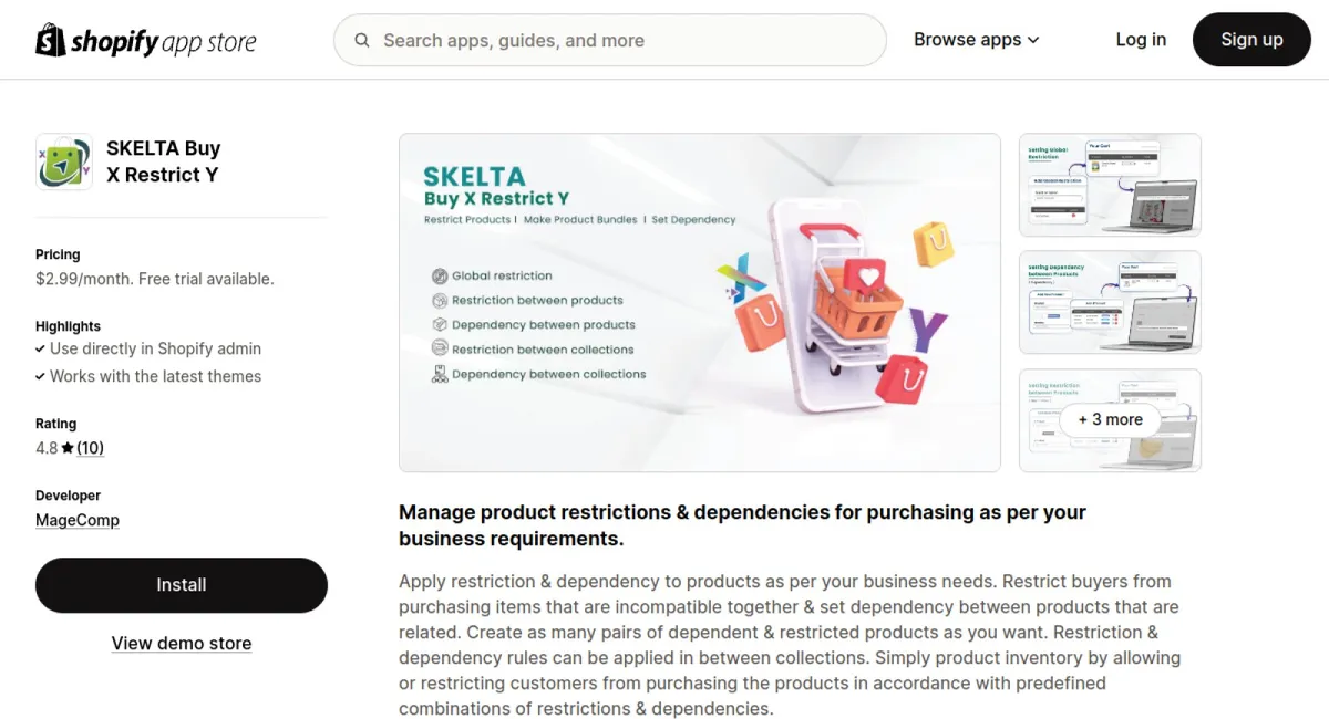 SKELTA Buy X Restrict Y cover