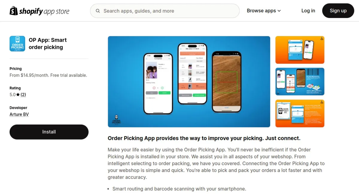OP App: Smart order picking cover