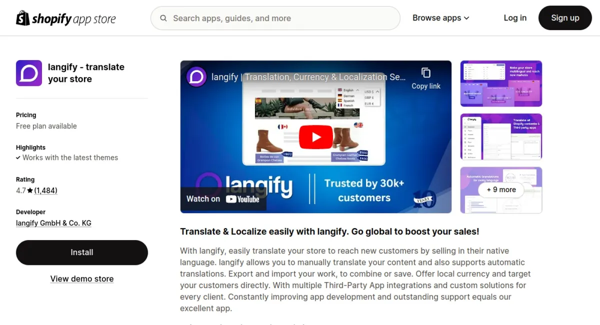 langify ‑ translate your store cover