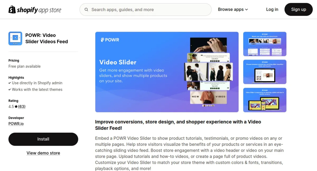 POWR: Video Slider Videos Feed cover