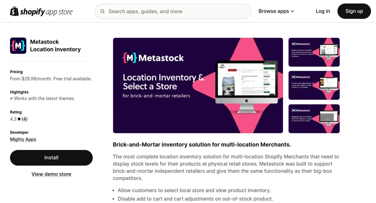 Metastock Location Inventory cover