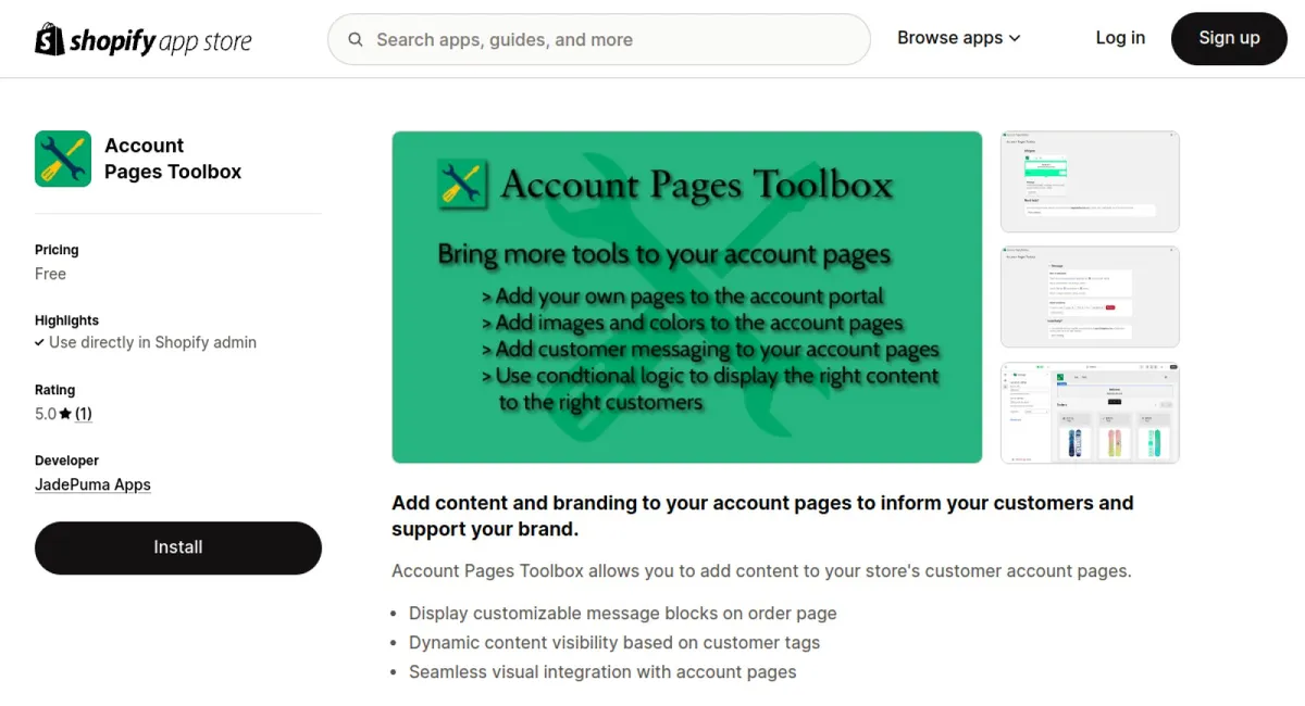 Customer Account Pages Toolbox cover