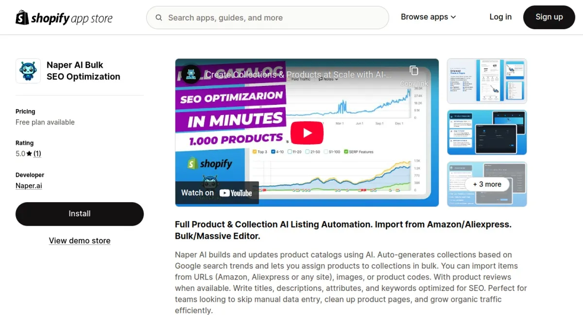 Naper AI Bulk SEO Optimization cover