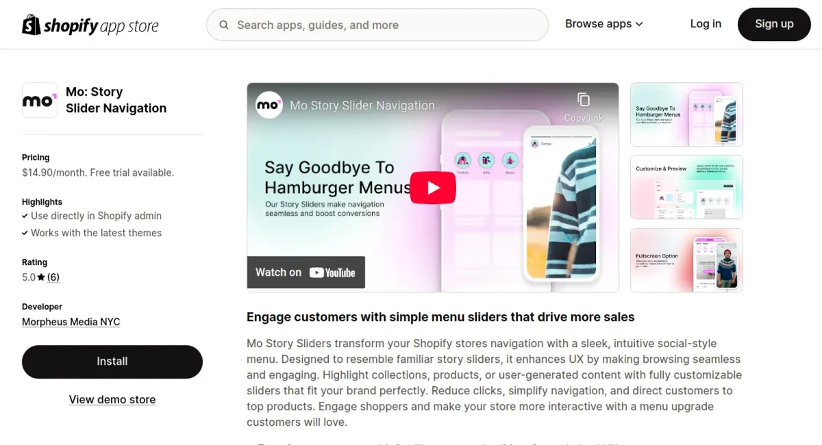 Mo: Story Slider Navigation cover