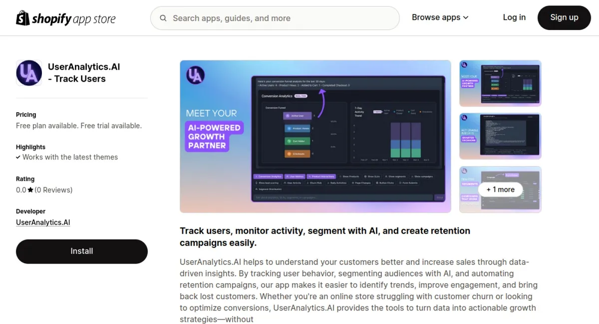 UserAnalytics.AI ‑ Track Users cover