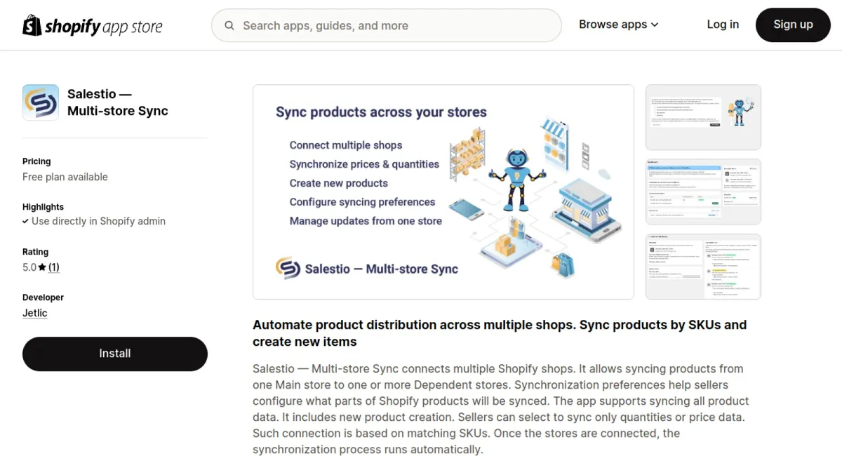 Salestio — Multi‑store Sync cover