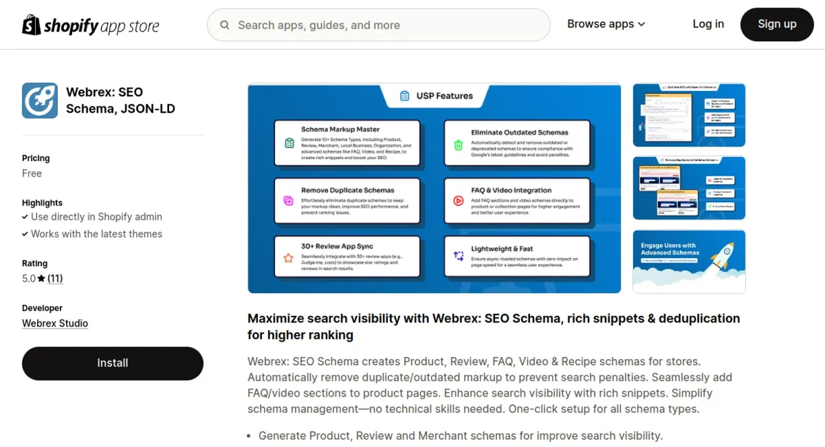 Webrex: SEO JSON‑LD cover