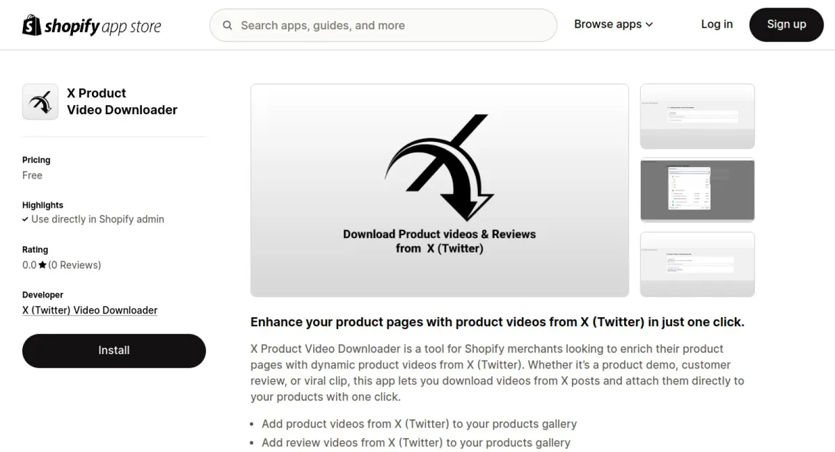 X Product Video Downloader cover