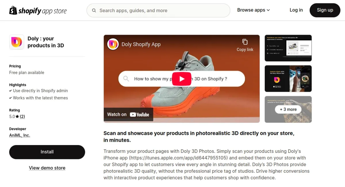 Doly : your products in 3D cover