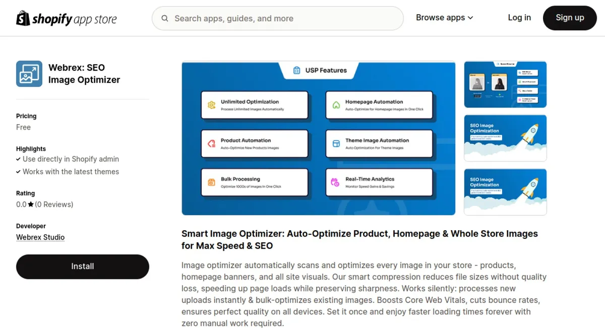 Webrex: SEO Speed Optimizer cover