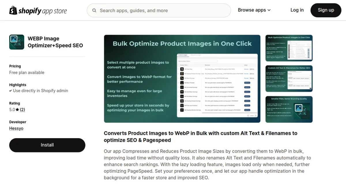 WEBP Image Optimizer+Speed SEO cover