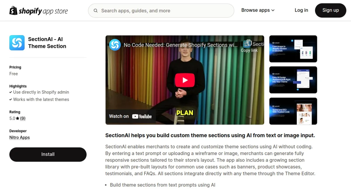 SectionAI ‑ AI Theme Section cover