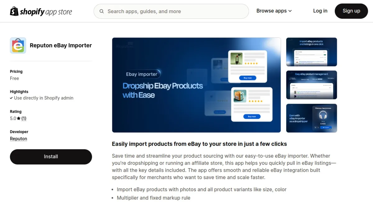 Reputon eBay Importer cover