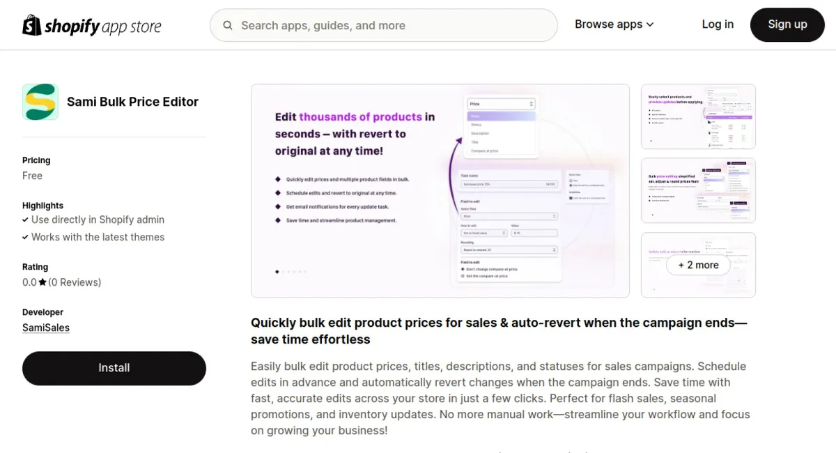 Sami Bulk Price Editor cover