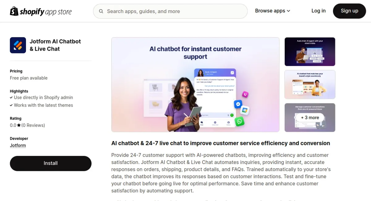 Jotform AI Chatbot &amp; Live Chat cover