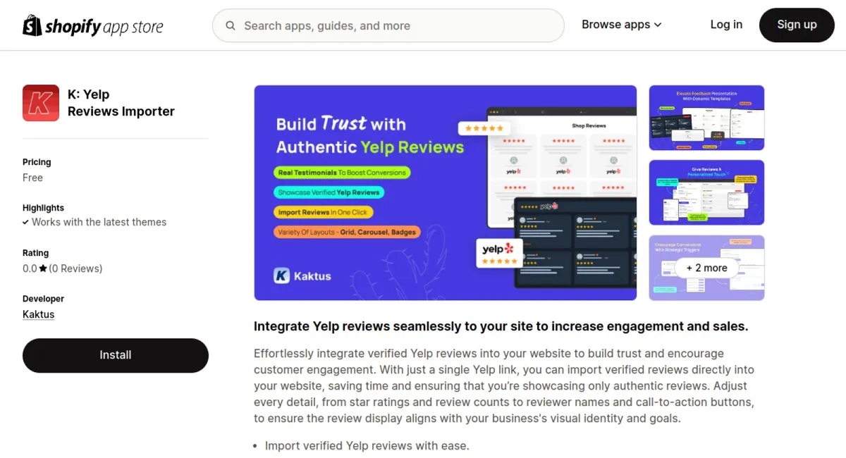 K: Yelp Reviews Importer + AI cover