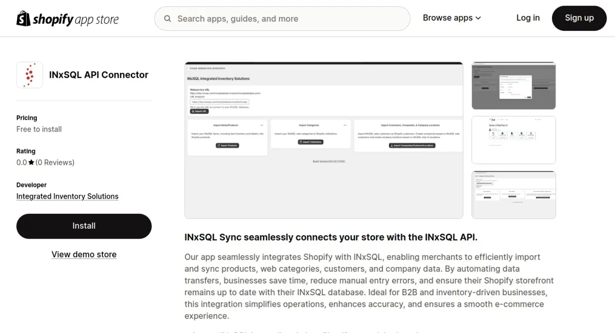 INxSQL API Connector cover