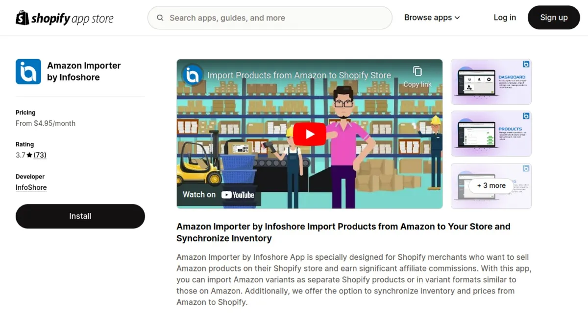 Amazon Importer by Infoshore cover