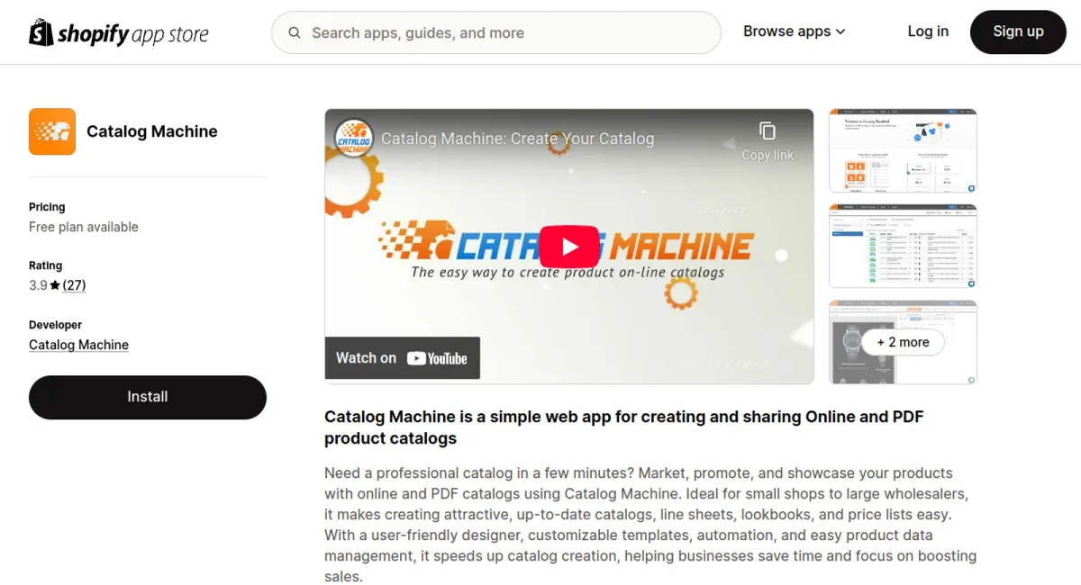 Catalog Machine cover