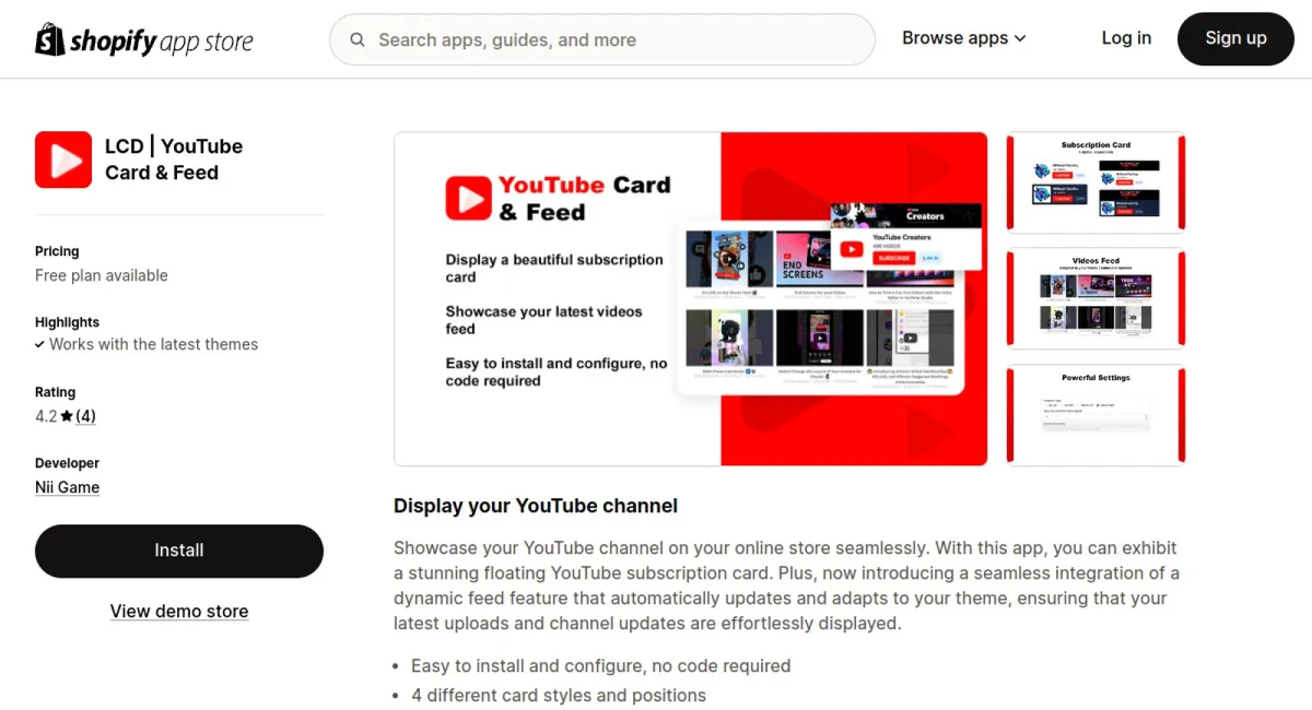LCD | YouTube Card &amp; Feed cover