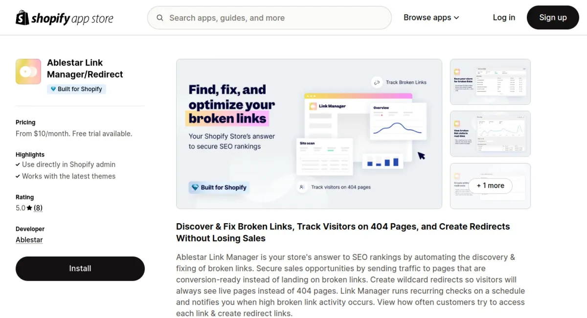 Ablestar Link Manager/Redirect cover