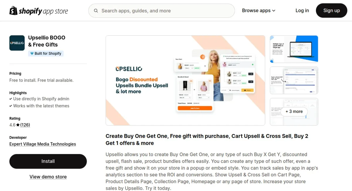 Upsellio BOGO &amp; Free Gifts cover