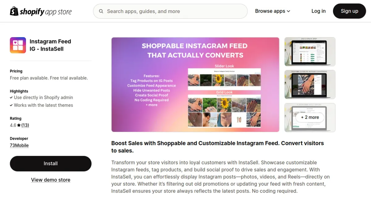 Instagram Feed IG ‑ InstaSell cover