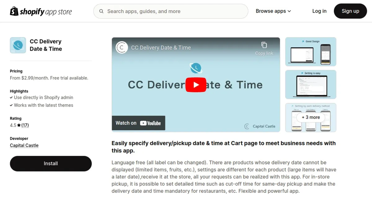CC Delivery Date &amp; Time cover