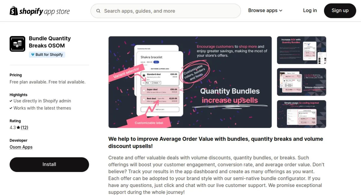 Bundle Quantity Breaks OSOM cover