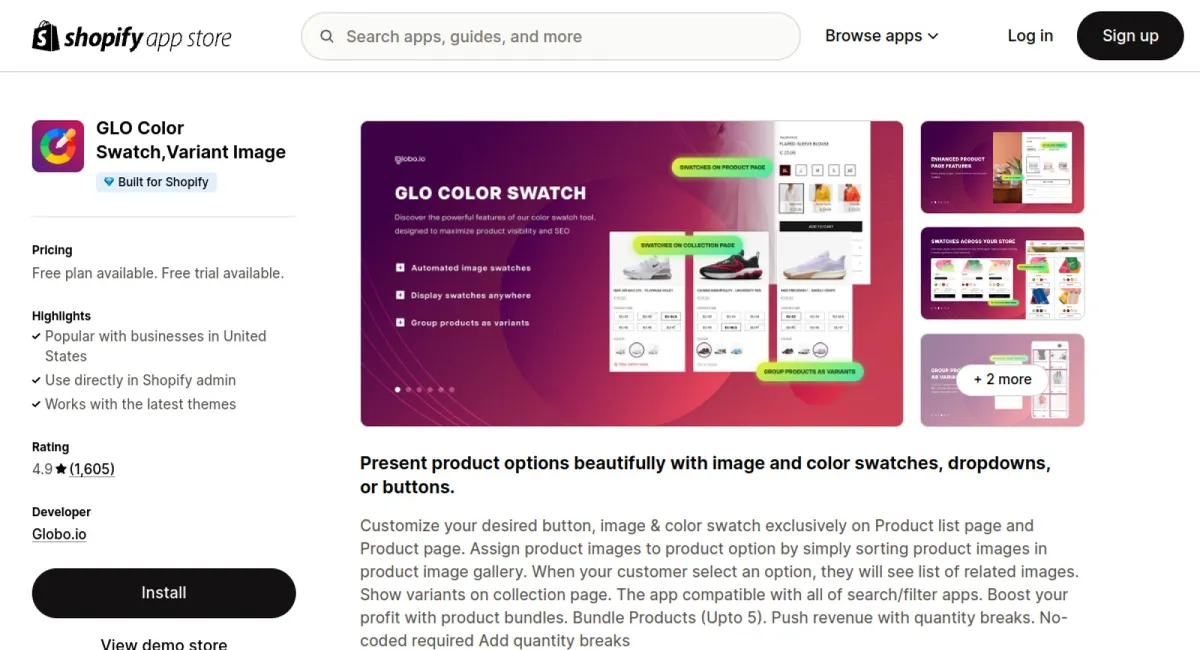 GLO Color Swatch &amp; Bundles cover