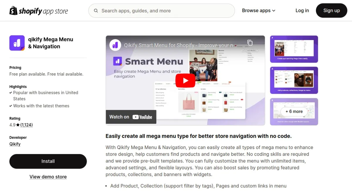 qikify Smart Menu ‑ Mega Menu cover