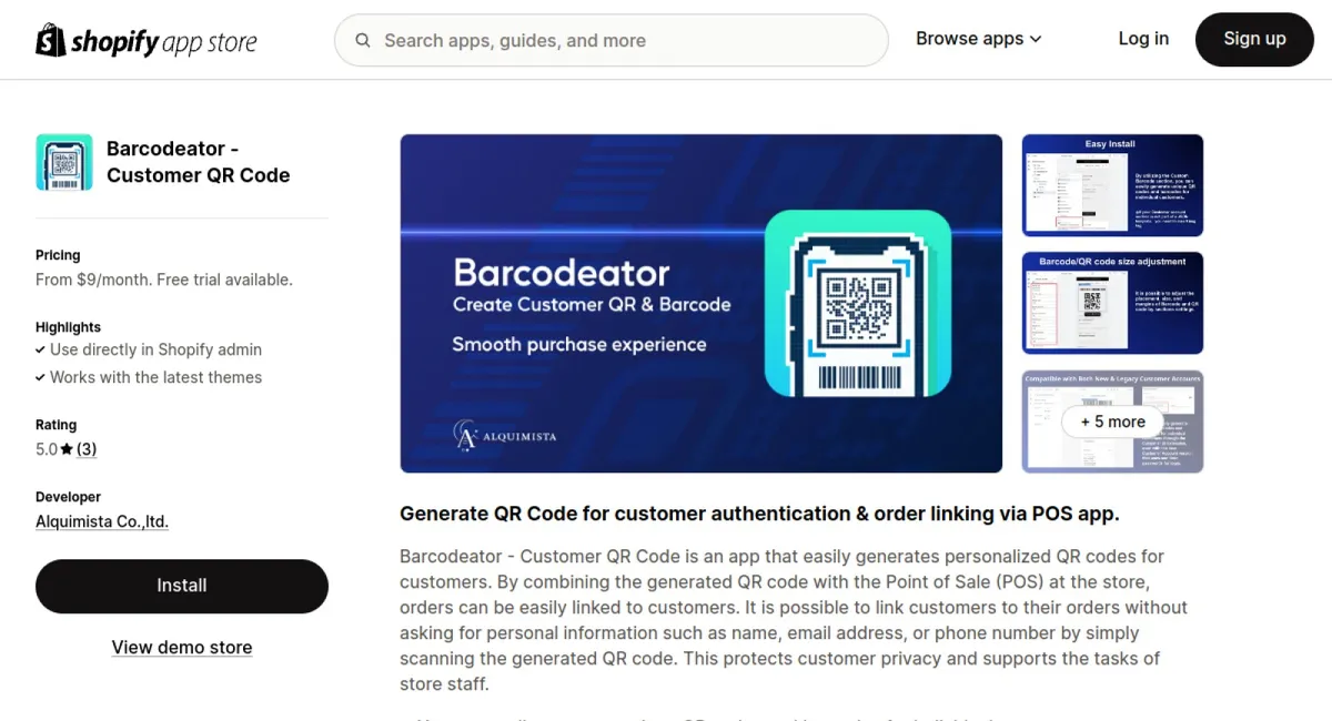Barcodeator ‑ Customer QR Code cover