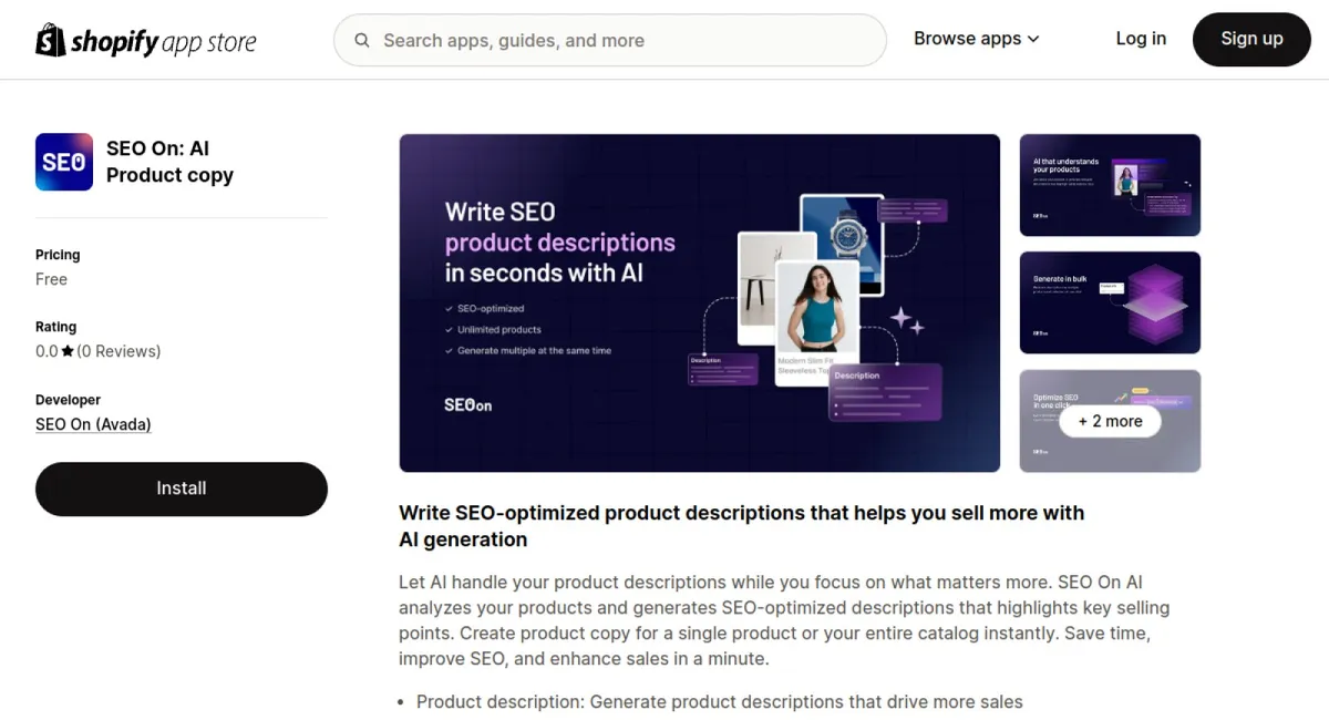 SEO On: AI Product copy cover