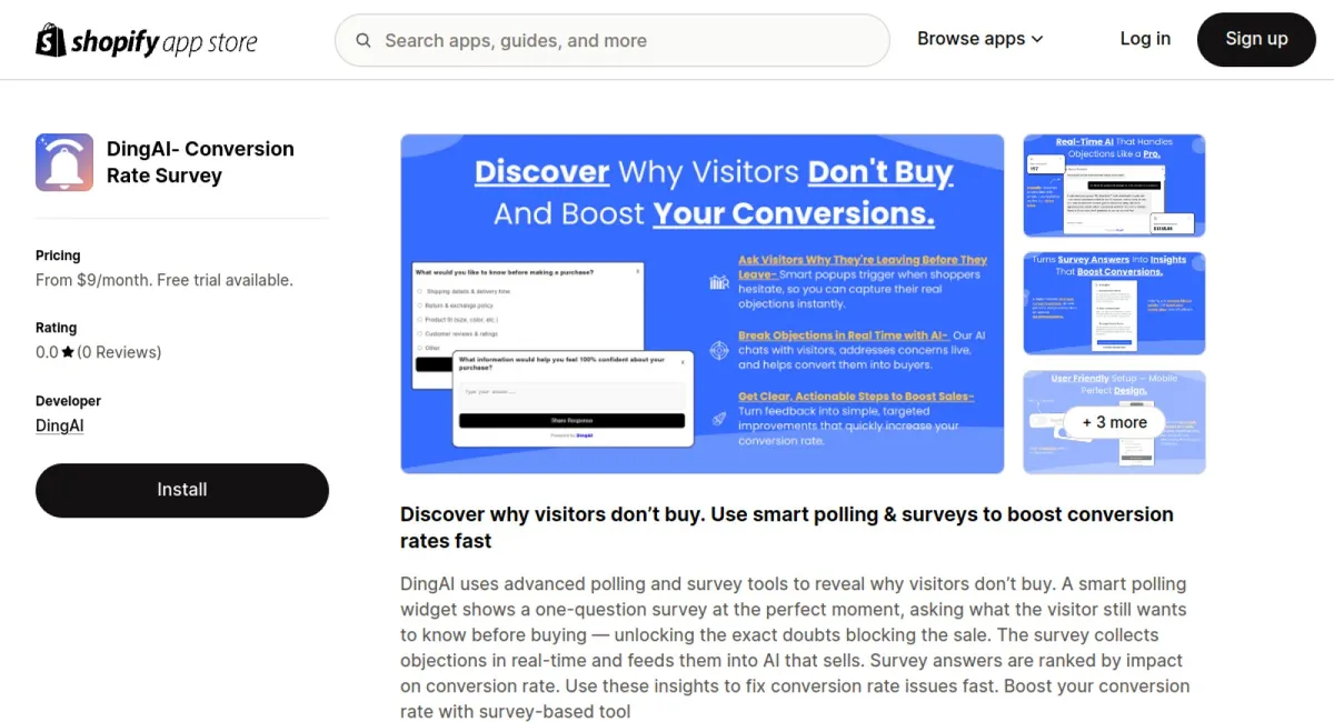DingAI‑ Conversion Rate survey cover