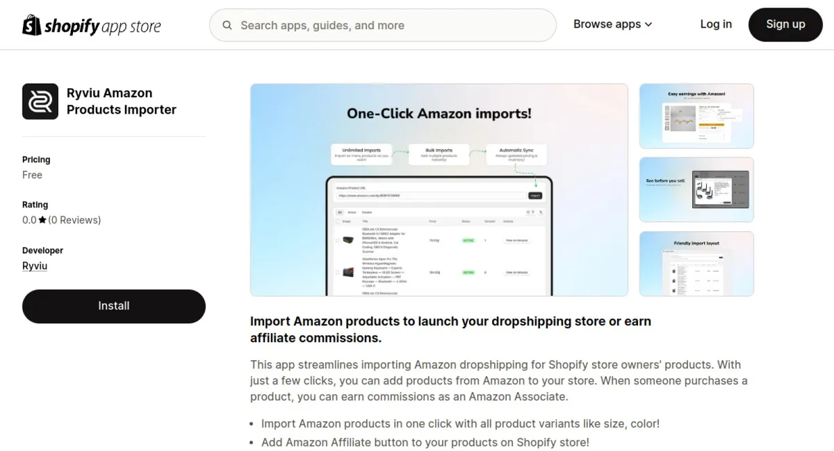 Ryviu Amazon Products Importer cover
