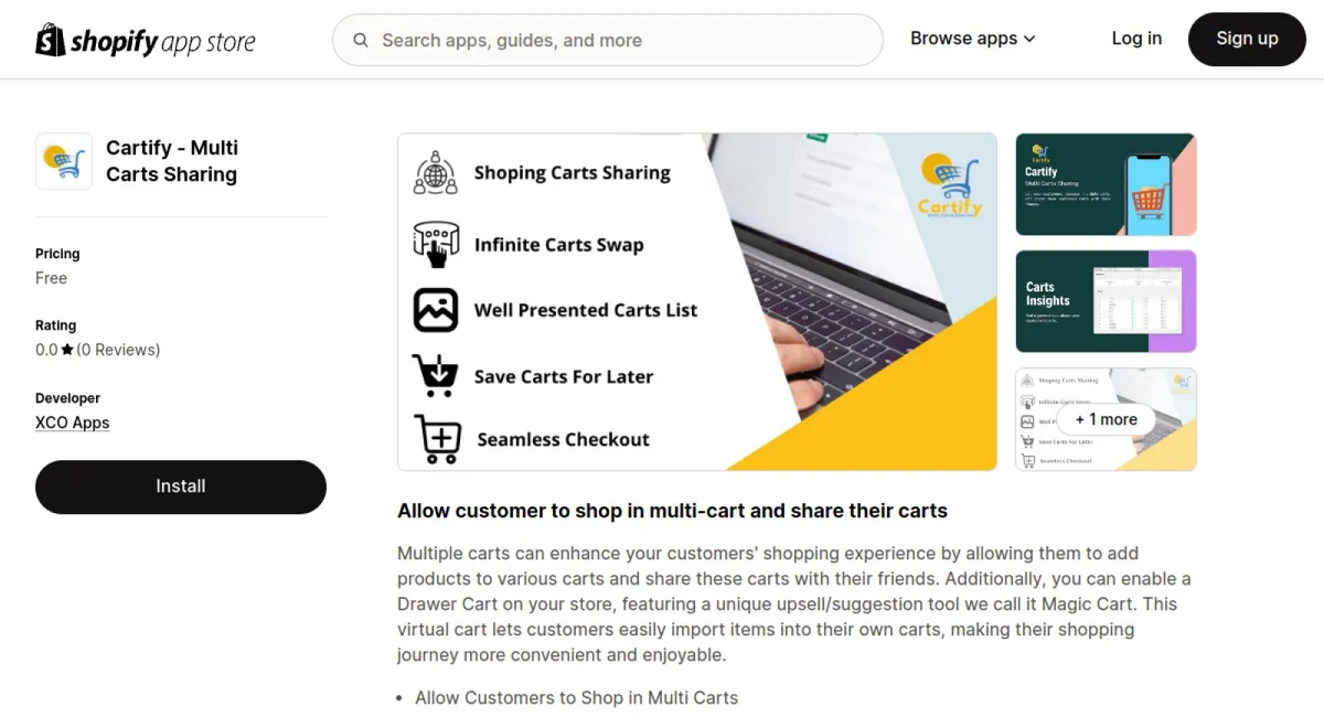 Cartify ‑ Multi Carts Sharing cover