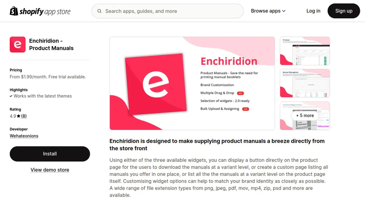 Enchiridion ‑ Product Manuals cover