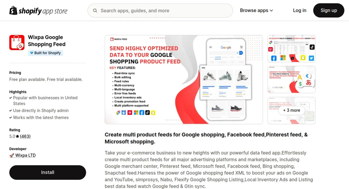 Wixpa Google Shopping Feed cover