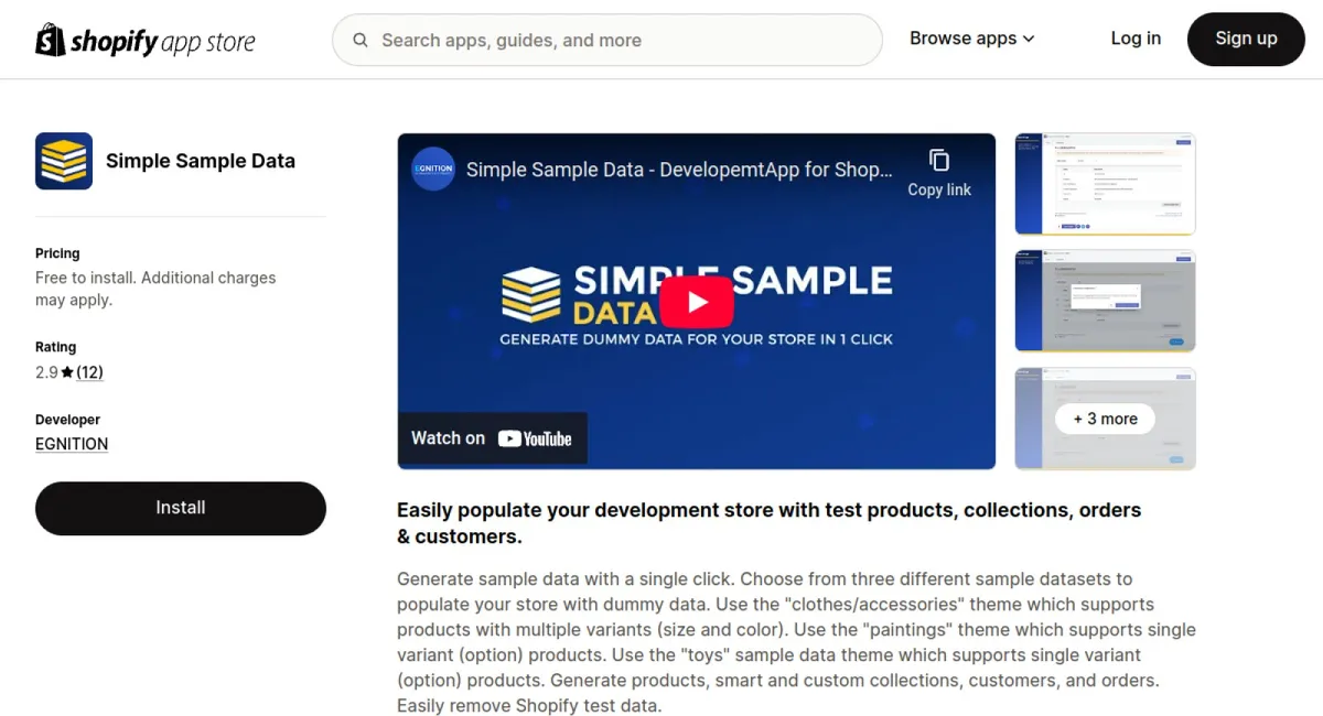 Simple Sample Data cover