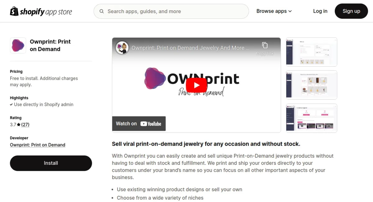 Ownprint: Print on Demand cover