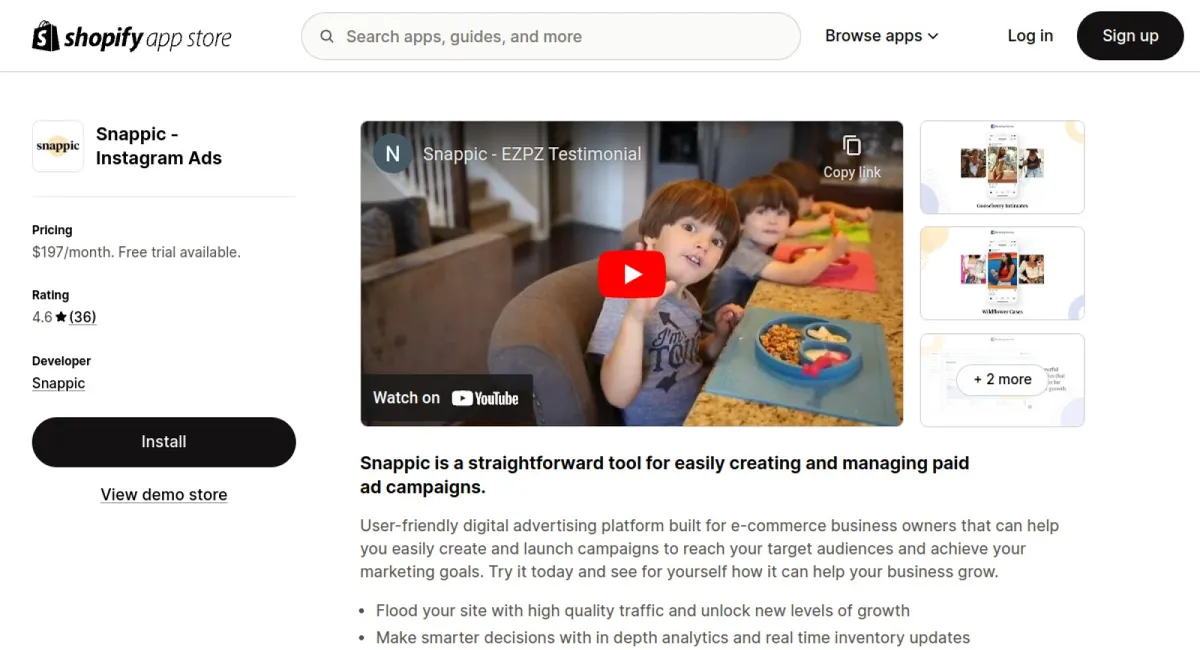 Snappic ‑ Instagram Ads cover