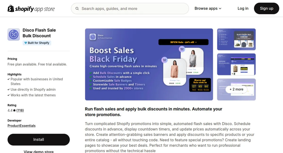 Disco: Black Friday Sale App cover